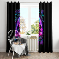 Fire Skull Window Curtain Judge Me When You're Perfect Otherwise Shut Up - Wonder Print Shop