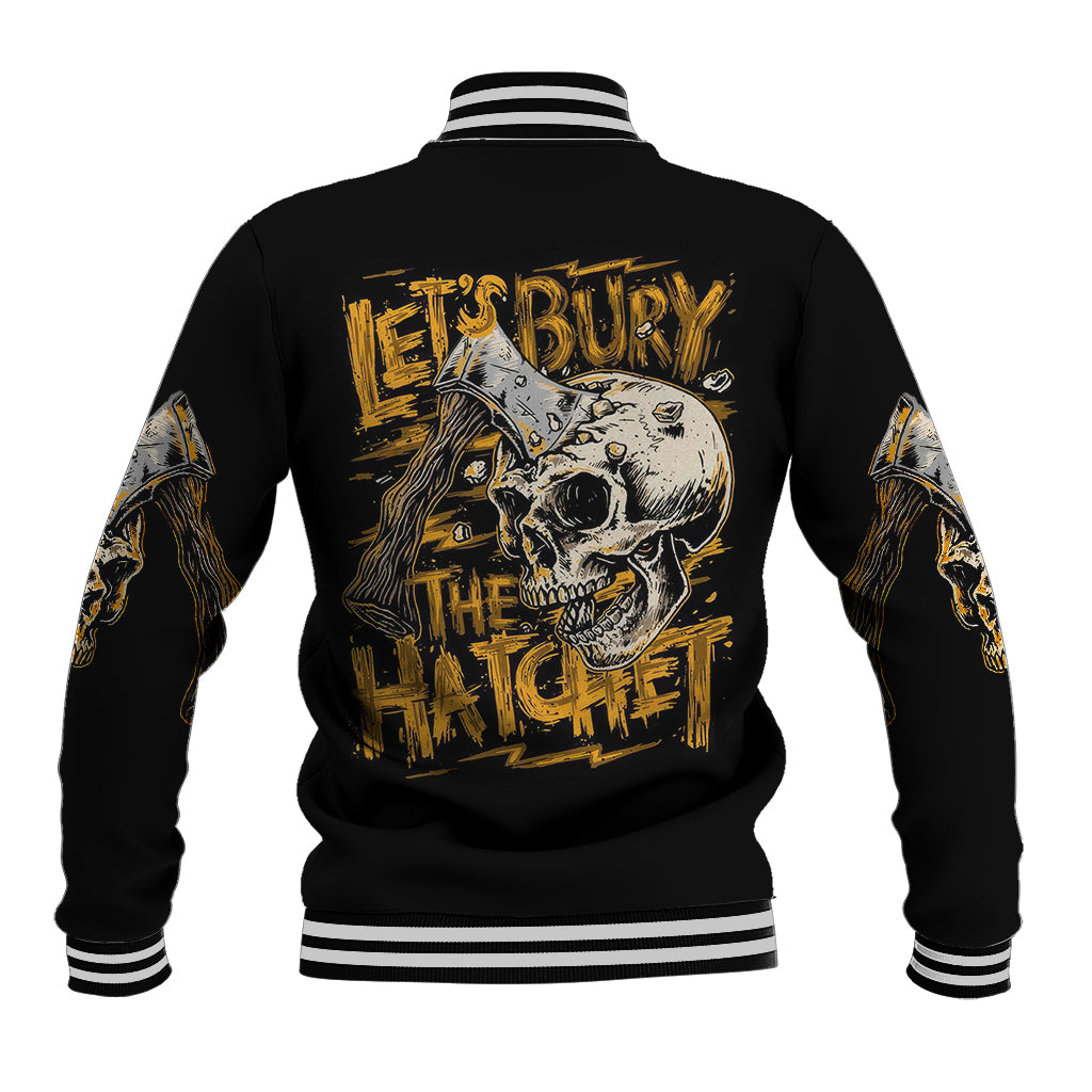 Axe Skull Baseball Jacket Let's Bury The Hatchet - Wonder Print Shop
