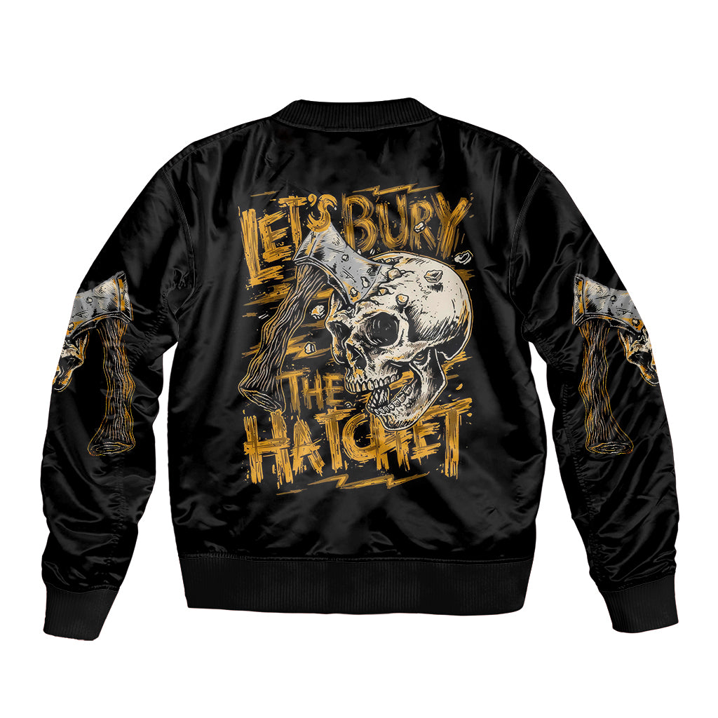 Axe Skull Bomber Jacket Let's Bury The Hatchet - Wonder Print Shop