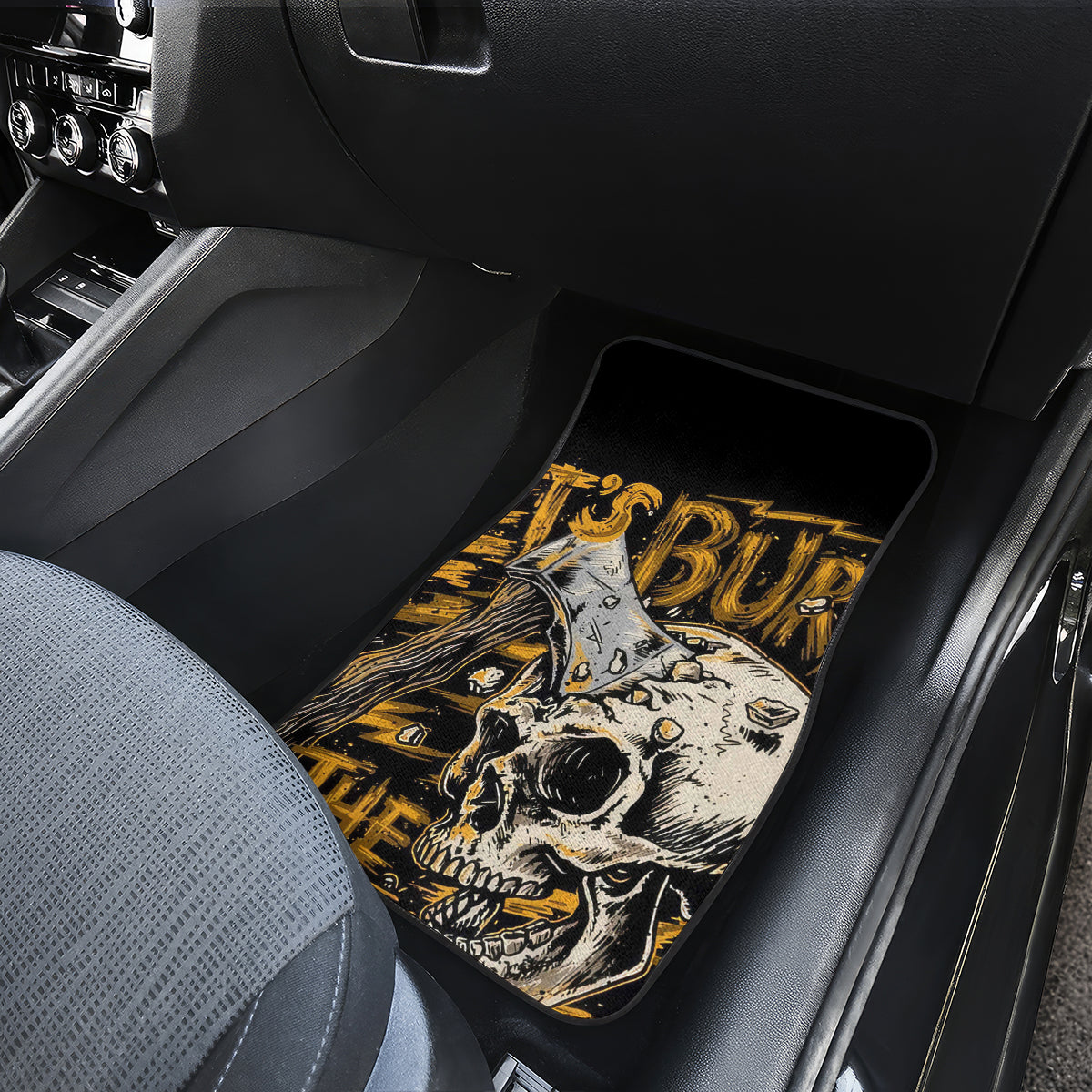 Axe Skull Car Mats Let's Bury The Hatchet - Wonder Print Shop
