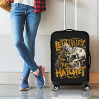 Axe Skull Luggage Cover Let's Bury The Hatchet - Wonder Print Shop