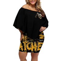 Twin Skull Off Shoulder Short Dress Don't Try To Figure Me Out I'm A Special - Wonder Print Shop