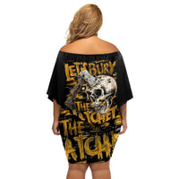 Twin Skull Off Shoulder Short Dress Don't Try To Figure Me Out I'm A Special - Wonder Print Shop