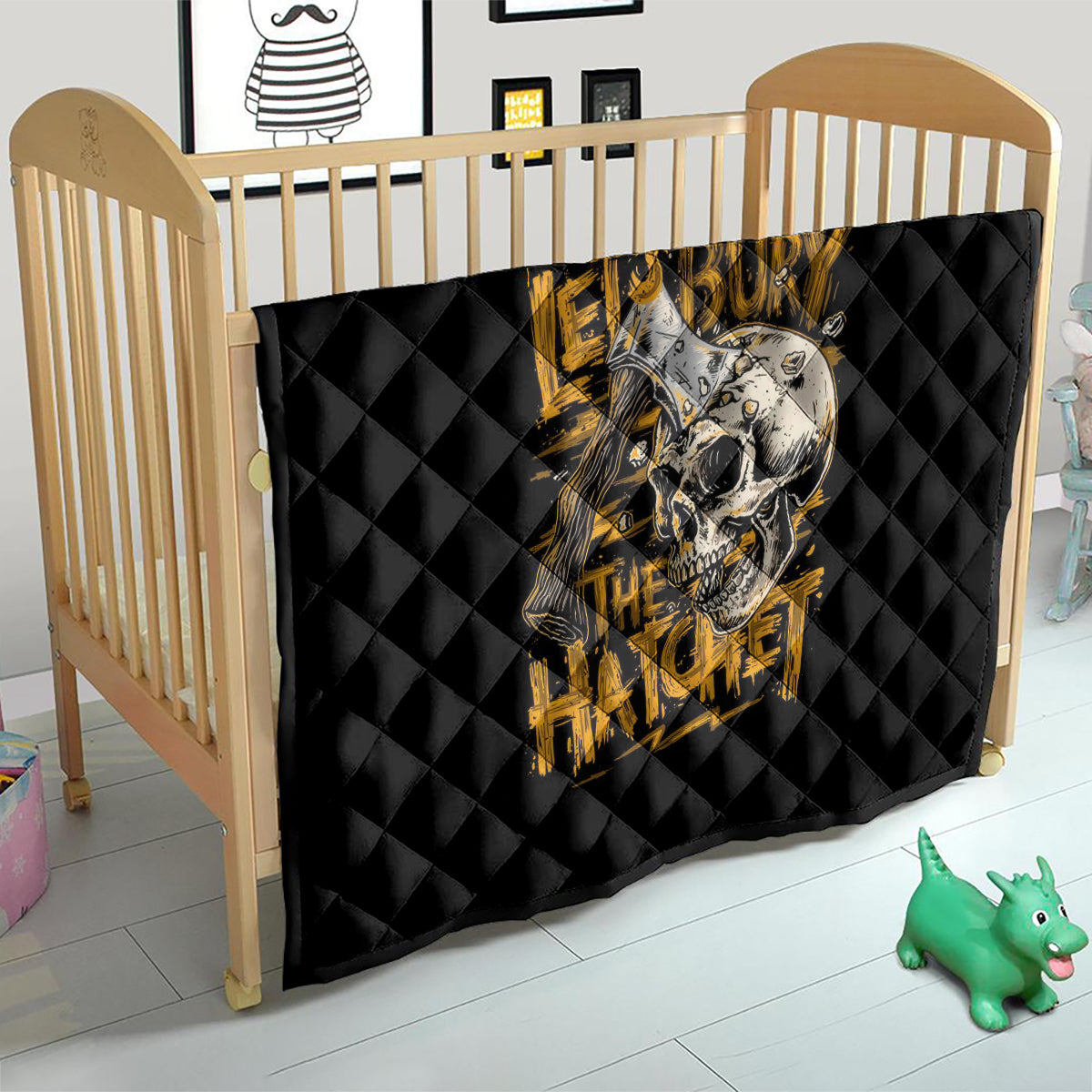 Axe Skull Quilt Let's Bury The Hatchet - Wonder Print Shop