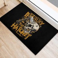 Axe Skull Rubber Doormat Let's Bury The Hatchet - Wonder Print Shop