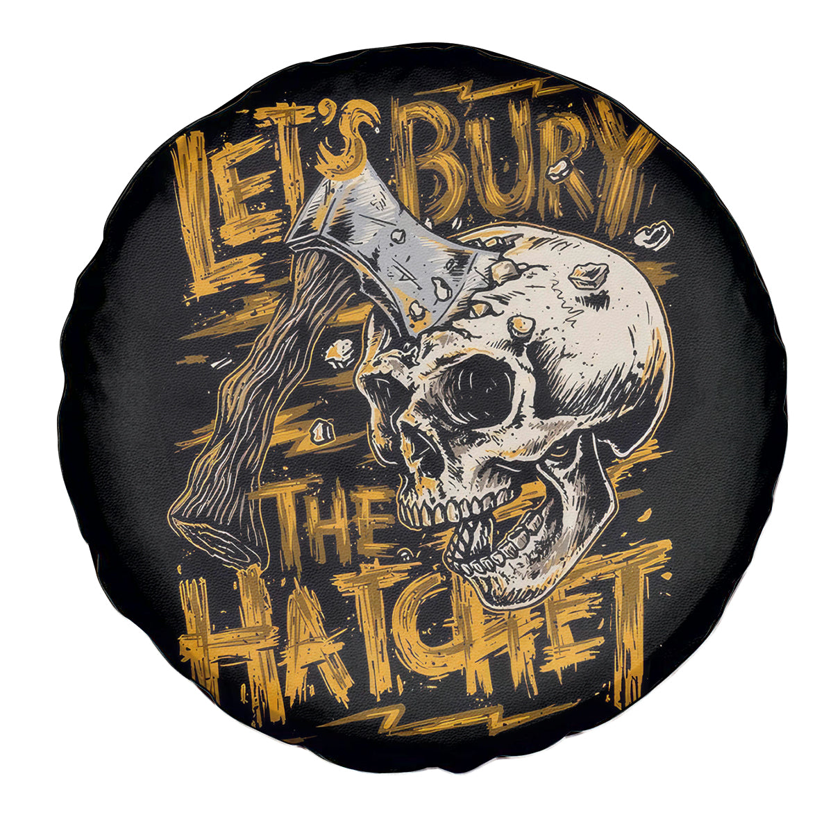 Axe Skull Spare Tire Cover Let's Bury The Hatchet - Wonder Print Shop