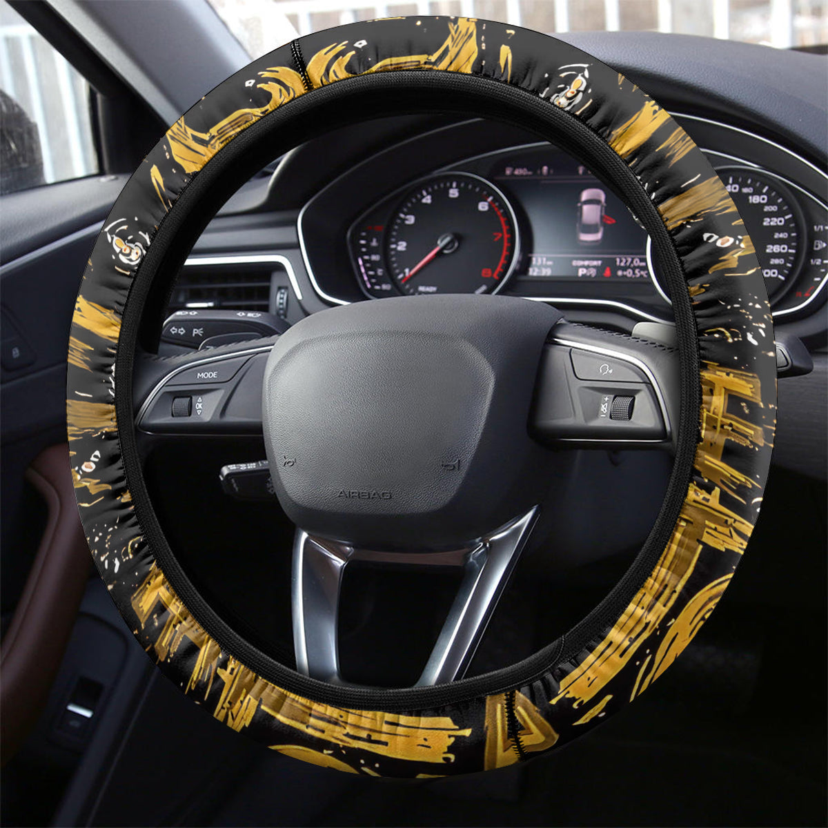 Axe Skull Steering Wheel Cover Let's Bury The Hatchet - Wonder Print Shop