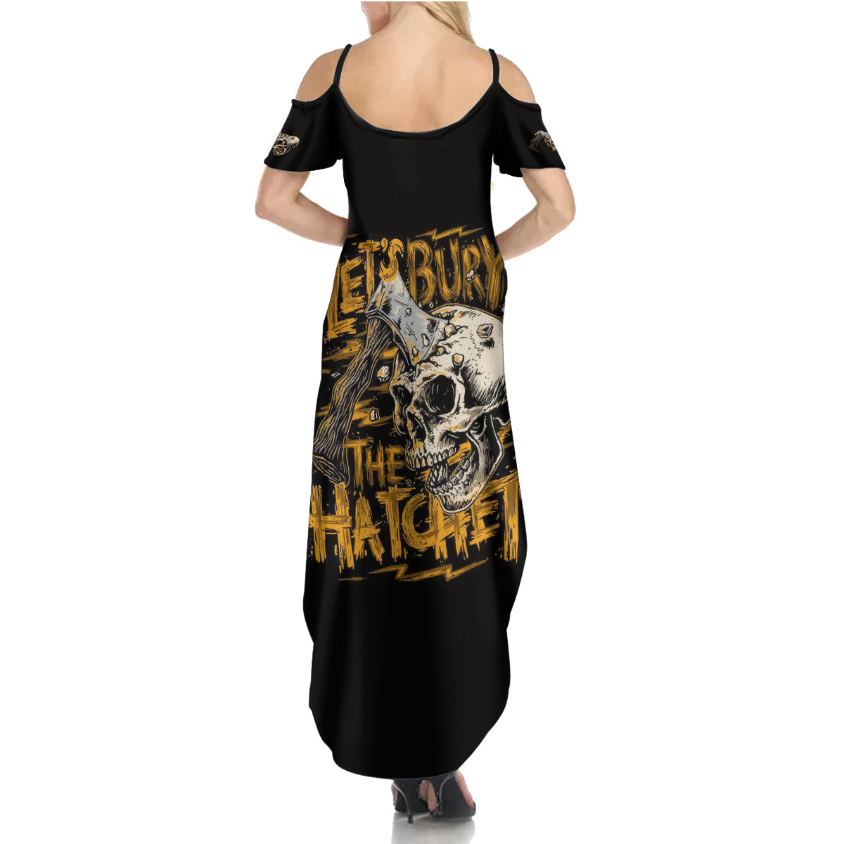 Twin Skull Summer Maxi Dress Don't Try To Figure Me Out I'm A Special - Wonder Print Shop