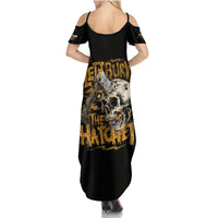 Twin Skull Summer Maxi Dress Don't Try To Figure Me Out I'm A Special - Wonder Print Shop