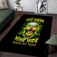 Thunder Skull Area Rug My Demon Hide Inside My Head - Wonder Print Shop