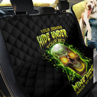 Thunder Skull Back Car Seat Cover My Demon Hide Inside My Head - Wonder Print Shop