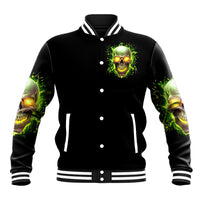Thunder Skull Baseball Jacket My Demon Hide Inside My Head - Wonder Print Shop
