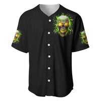Thunder Skull Baseball Jersey My Demon Hide Inside My Head - Wonder Print Shop