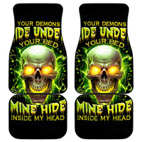 Thunder Skull Car Mats My Demon Hide Inside My Head - Wonder Print Shop