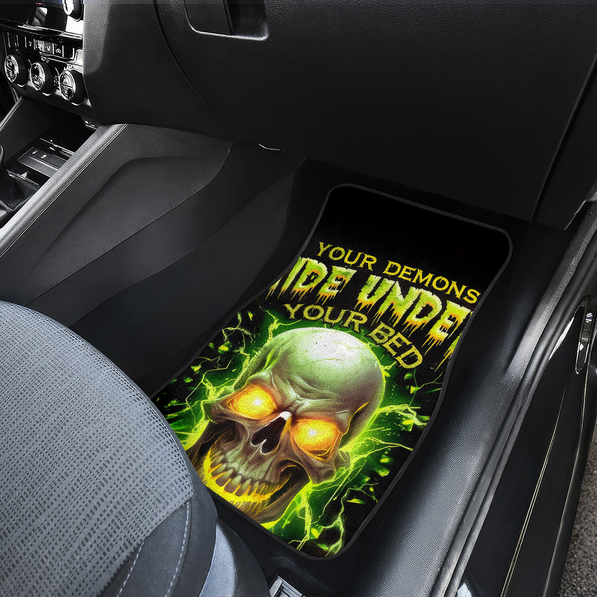 Thunder Skull Car Mats My Demon Hide Inside My Head - Wonder Print Shop