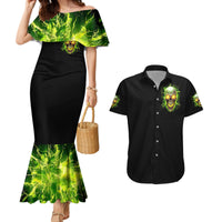 Thunder Skull Couples Matching Mermaid Dress and Hawaiian Shirt My Demon Hide Inside My Head - Wonder Print Shop