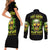 Thunder Skull Couples Matching Short Sleeve Bodycon Dress and Long Sleeve Button Shirts My Demon Hide Inside My Head - Wonder Print Shop