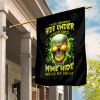 Thunder Skull Garden Flag My Demon Hide Inside My Head - Wonder Print Shop