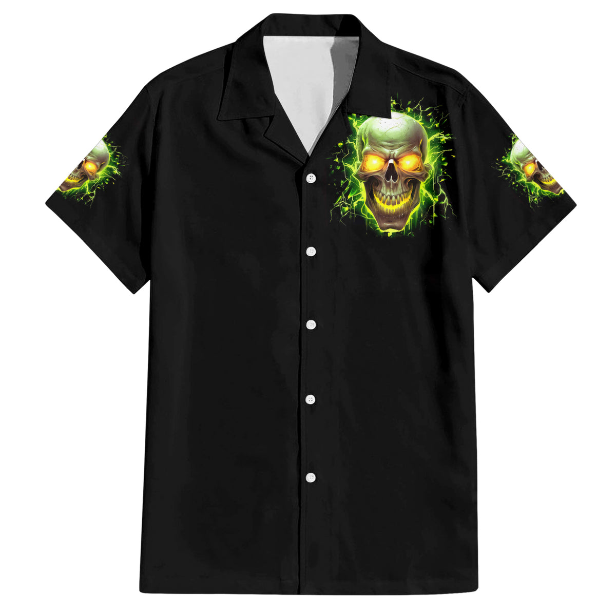 Thunder Skull Hawaiian Shirt My Demon Hide Inside My Head - Wonder Print Shop