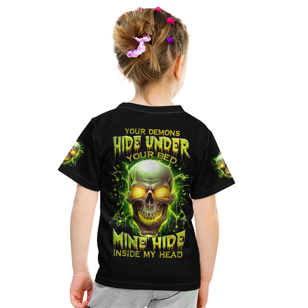 Thunder Skull Kid T Shirt My Demon Hide Inside My Head - Wonder Print Shop