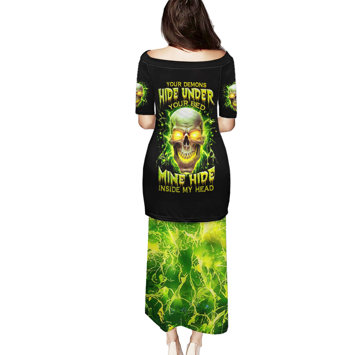 Witch Skull Puletasi Into Darkness To Lose Our Mind And Find Our Souls - Wonder Print Shop