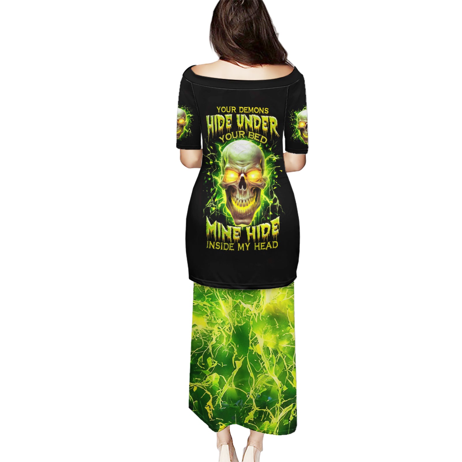 Witch Skull Puletasi Into Darkness To Lose Our Mind And Find Our Souls - Wonder Print Shop