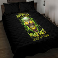 Thunder Skull Quilt Bed Set My Demon Hide Inside My Head - Wonder Print Shop