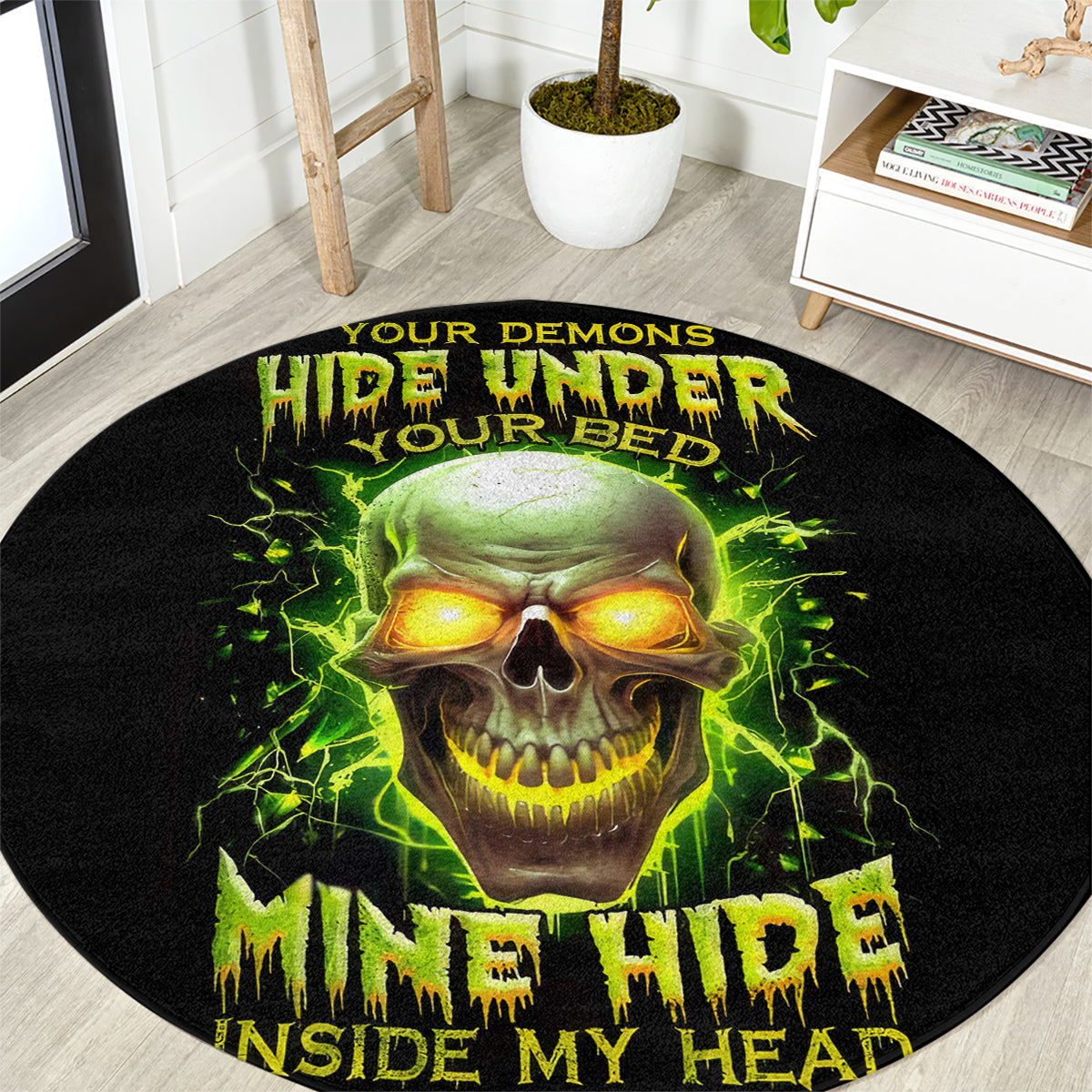 thunder-skull-round-carpet-my-demon-hide-inside-my-head