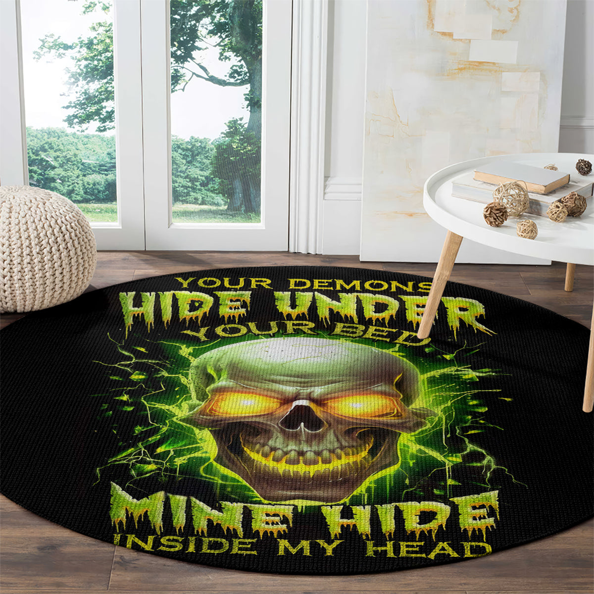 thunder-skull-round-carpet-my-demon-hide-inside-my-head