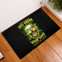 Thunder Skull Rubber Doormat My Demon Hide Inside My Head - Wonder Print Shop