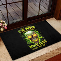 Thunder Skull Rubber Doormat My Demon Hide Inside My Head - Wonder Print Shop