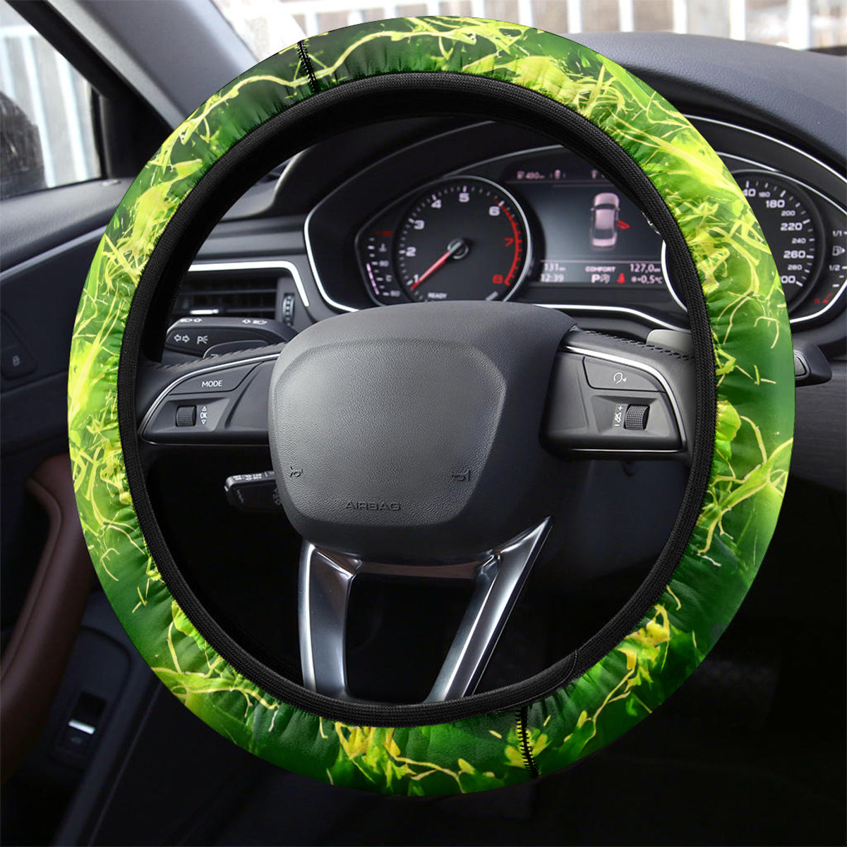 Thunder Skull Steering Wheel Cover My Demon Hide Inside My Head - Wonder Print Shop