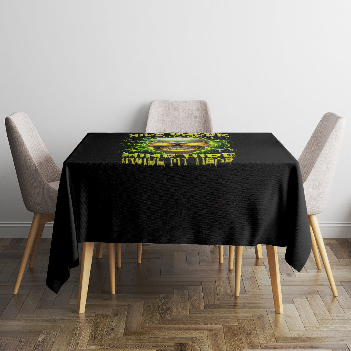 Thunder Skull Tablecloth My Demon Hide Inside My Head - Wonder Print Shop