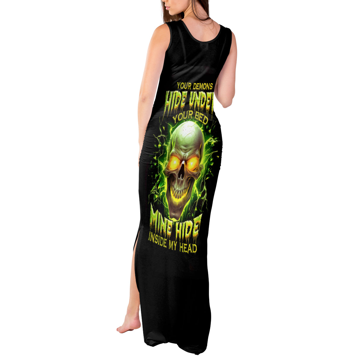 Witch Skull Tank Maxi Dress Into Darkness To Lose Our Mind And Find Our Souls - Wonder Print Shop