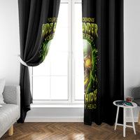 Thunder Skull Window Curtain My Demon Hide Inside My Head - Wonder Print Shop