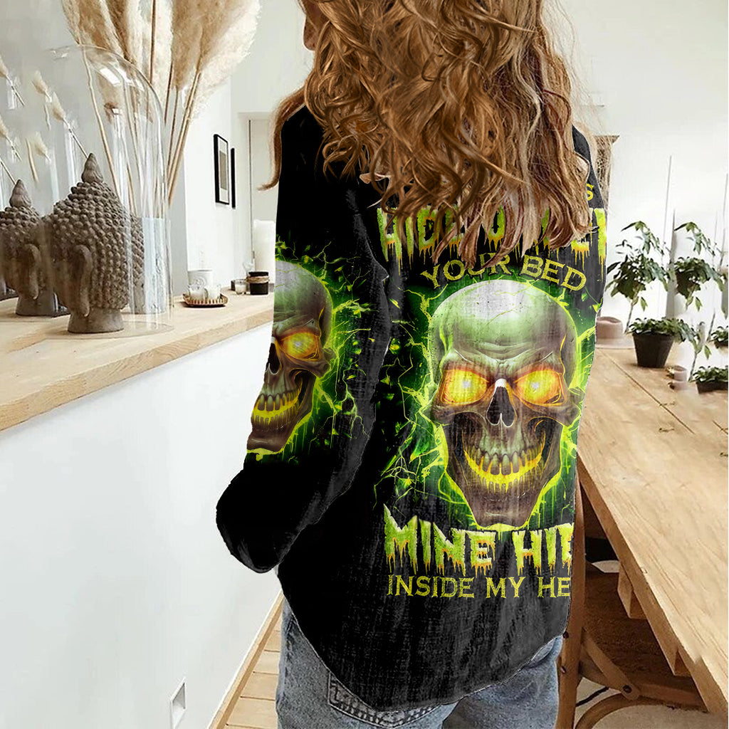 Witch Skull Women Casual Shirt Into Darkness To Lose Our Mind And Find Our Souls - Wonder Print Shop