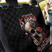Rose Skull Back Car Seat Cover My Give A Fuck Is Broken But My Go Fuck Yourself Is Functional - Wonder Print Shop