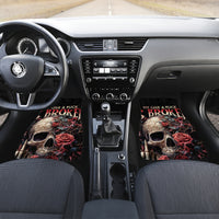 Rose Skull Car Mats My Give A Fuck Is Broken But My Go Fuck Yourself Is Functional - Wonder Print Shop