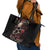 Rose Skull Leather Tote Bag My Give A Fuck Is Broken But My Go Fuck Yourself Is Functional - Wonder Print Shop