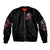 Zombie Skull Sleeve Zip Bomber Jacket I Never Alone My Demon With Me 24/7 - Wonder Print Shop