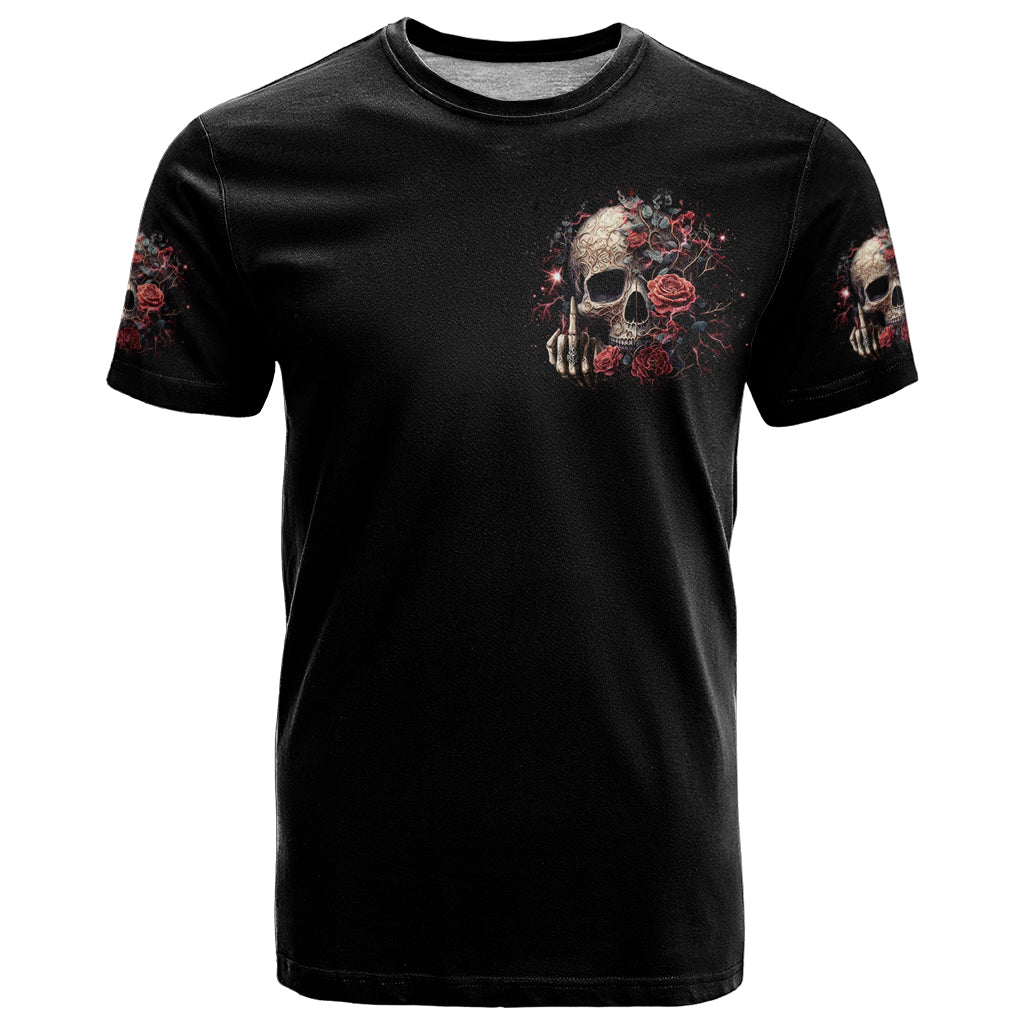Zombie Skull T Shirt I Never Alone My Demon With Me 24/7 - Wonder Print Shop