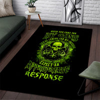 Gun Skull Area Rug When You Come For My Gun Expect An Appropriate Response - Wonder Print Shop
