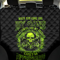 Gun Skull Back Car Seat Cover When You Come For My Gun Expect An Appropriate Response - Wonder Print Shop
