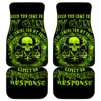 Gun Skull Car Mats When You Come For My Gun Expect An Appropriate Response - Wonder Print Shop
