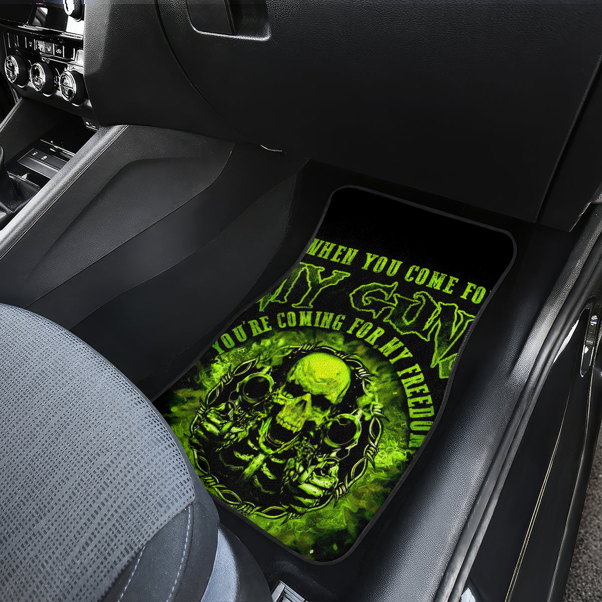 Gun Skull Car Mats When You Come For My Gun Expect An Appropriate Response - Wonder Print Shop