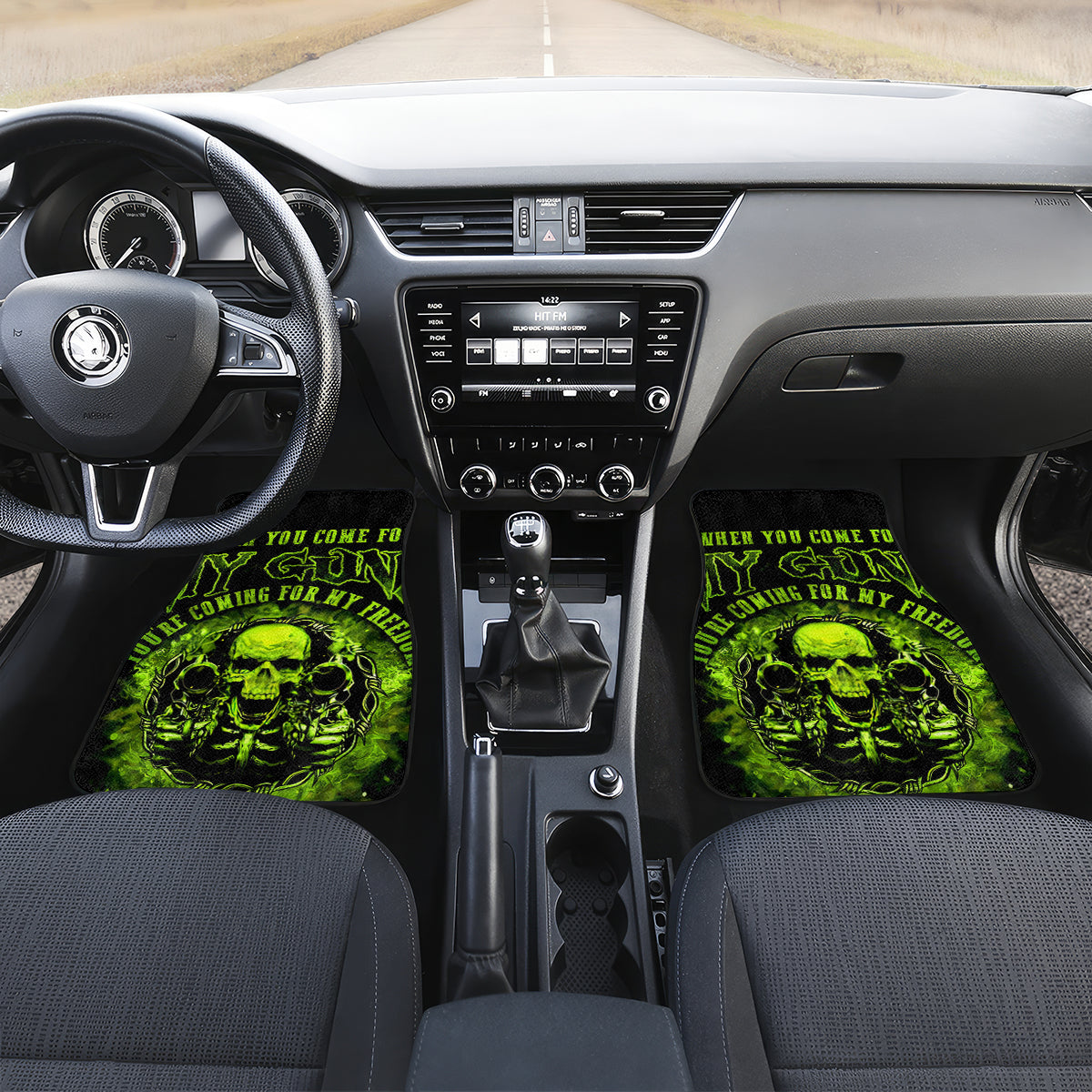Gun Skull Car Mats When You Come For My Gun Expect An Appropriate Response - Wonder Print Shop