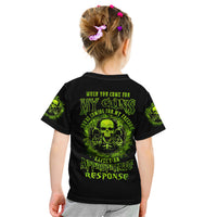 Gun Skull Kid T Shirt When You Come For My Gun Expect An Appropriate Response - Wonder Print Shop