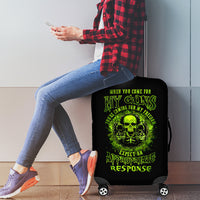 Gun Skull Luggage Cover When You Come For My Gun Expect An Appropriate Response - Wonder Print Shop