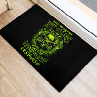 Gun Skull Rubber Doormat When You Come For My Gun Expect An Appropriate Response - Wonder Print Shop