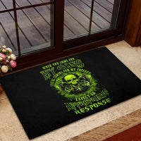 Gun Skull Rubber Doormat When You Come For My Gun Expect An Appropriate Response - Wonder Print Shop